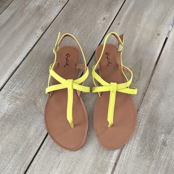 qupid neon sandals